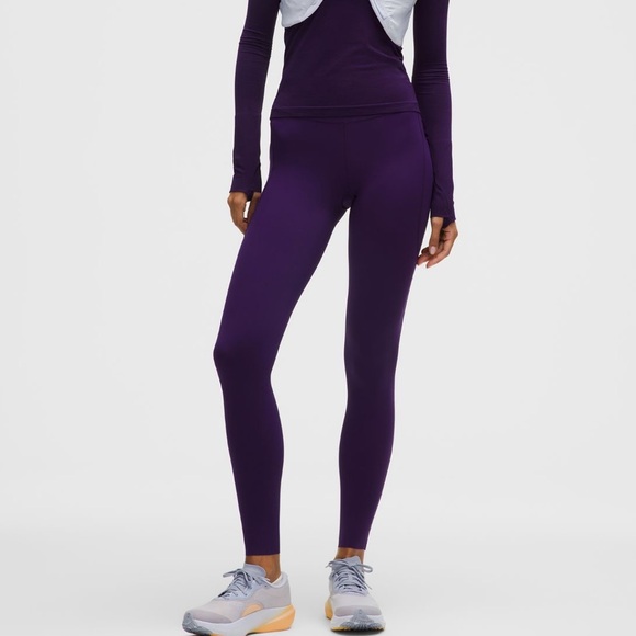 lululemon athletica Pants - Lululemon Fast and Free High-Rise Tight 28" Pockets dark purple size 14 nwt